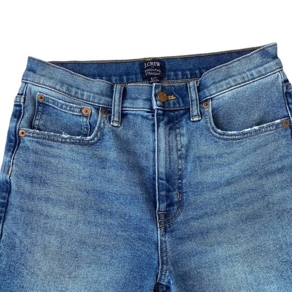 J. Crew Essential Straight Blue Jeans - Size 27T - Picture 4 of 6